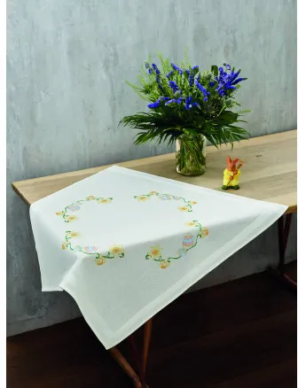 Permin Broderikit Påskeliljer&egg 80x80cm