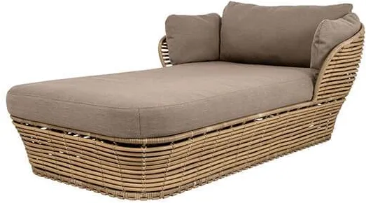 Cane-Line Basket daybed - Naturlig ramme inkl. pute