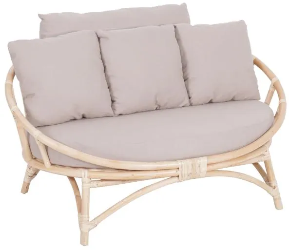 Muscat 2 pers. loungesett grå 127x102x70cm