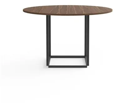 New Works Florence Spisebord Ø120 Valnøtt med Sort Understell